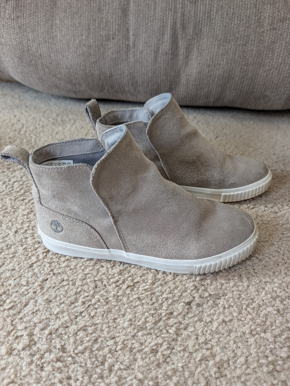 Timberland Women's Taupe Suede Slip-On Sneakers